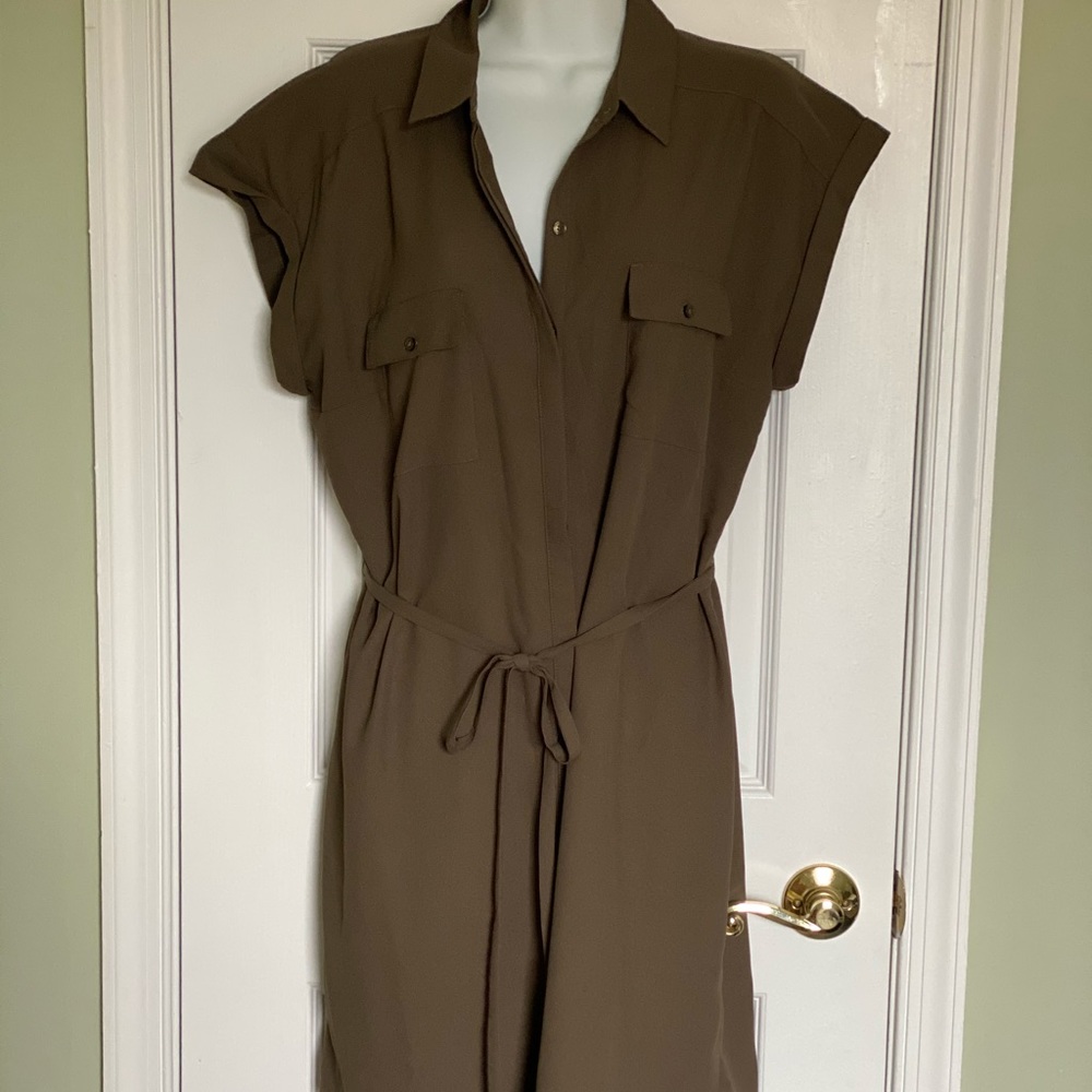 Express mini shirt dress - army green, L